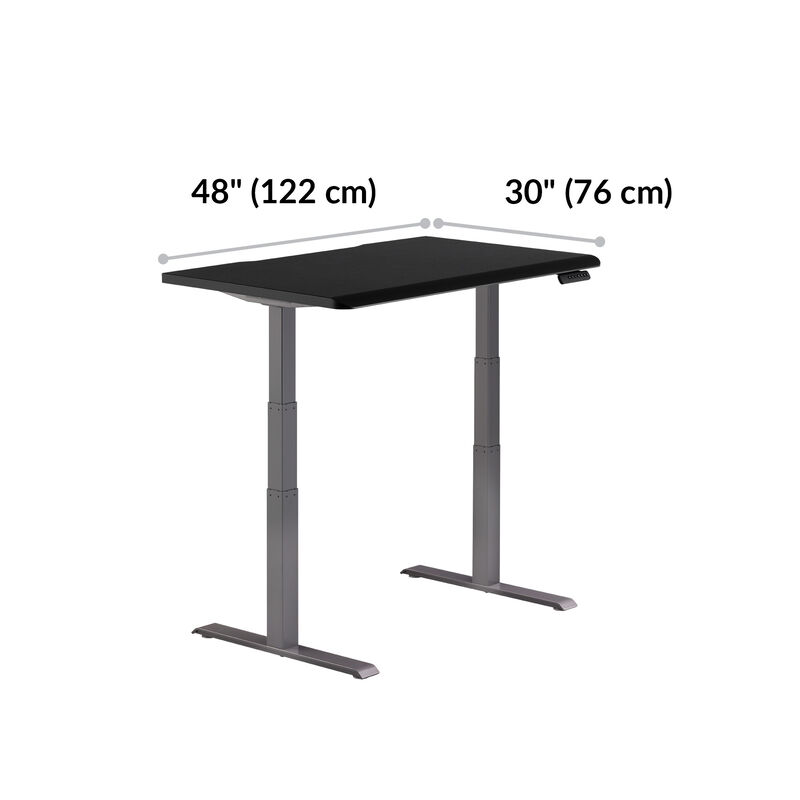 Electric Standing Desk with ComfortEdge in 48x30 Black is 30 inches deep and 48 inches wide image number null